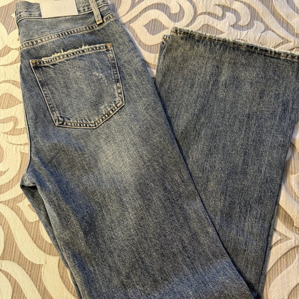 Pistola Womens Stevie High-Rise Wide-Leg Jeans Size 27 Distressed EUC, Worn Once - Picture 1 of 11